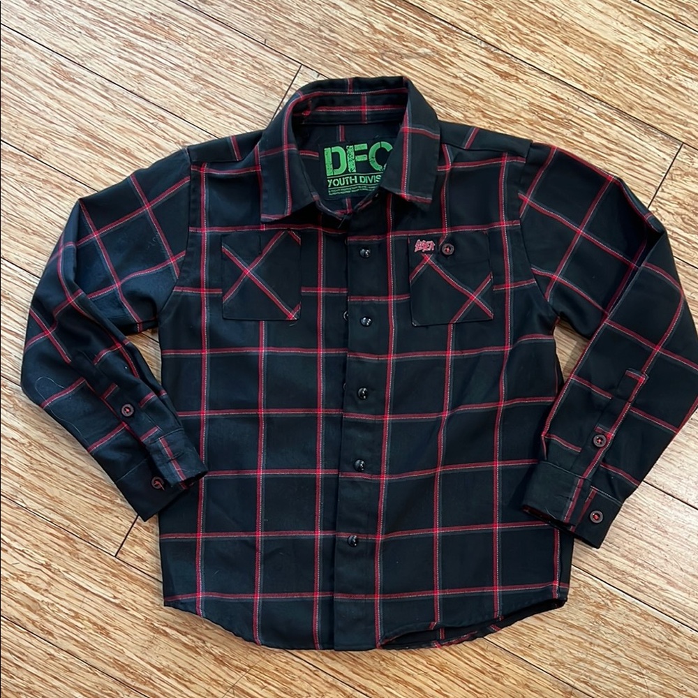 DIXXON Black and Red Button Down Shirt